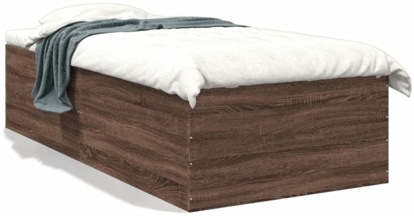 vidaXL Bettgestell Braun Eichen-Optik 100x200 cm Holzwerkstoff 3280964