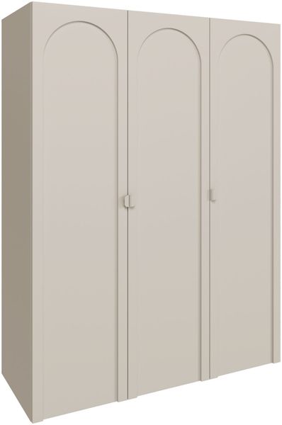Selsey 'Arkadia' Kleiderschrank mit 3 Türen mit Bogenausschnitt, Kaschmirgrau, 150 cm
