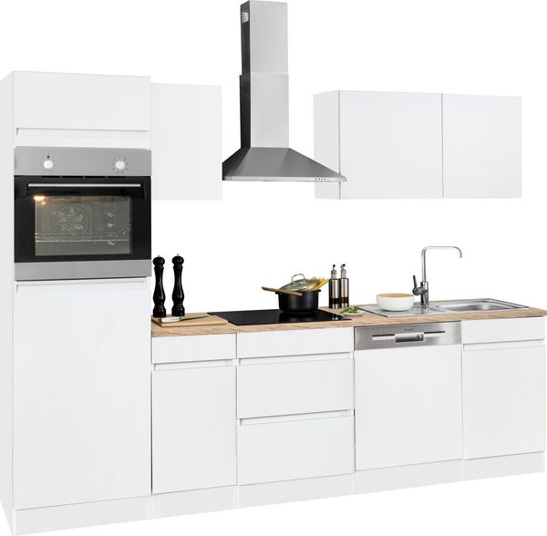 OPTIFIT Küchenzeile Roth, Breite 270 cm, wahlweise mit E-Geräten, mit Push-to-Open-Funktion