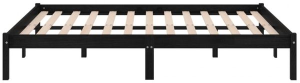 Massivholzbett Schwarz Kiefer 200x200 cm Bild 13