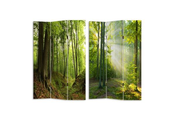 HTI-Line Paravent Paravent Waldweg (Stück, 1 St, 1 Paravent), Raumteiler Sichtschutz Trennwand