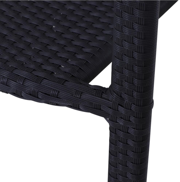 Minas Stapelsessel Gestell Aluminium, Fläche Gardino®-Geflecht schwarz