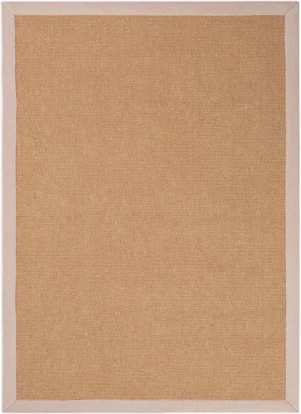 carpetfine Sisalteppich Sisal, auch als Läufer erhältlich, rechteckig, Höhe: 5 mm, mit farbiger Bordüre, Anti Rutsch Rückseite, viele Größen, Wohnzimmer
