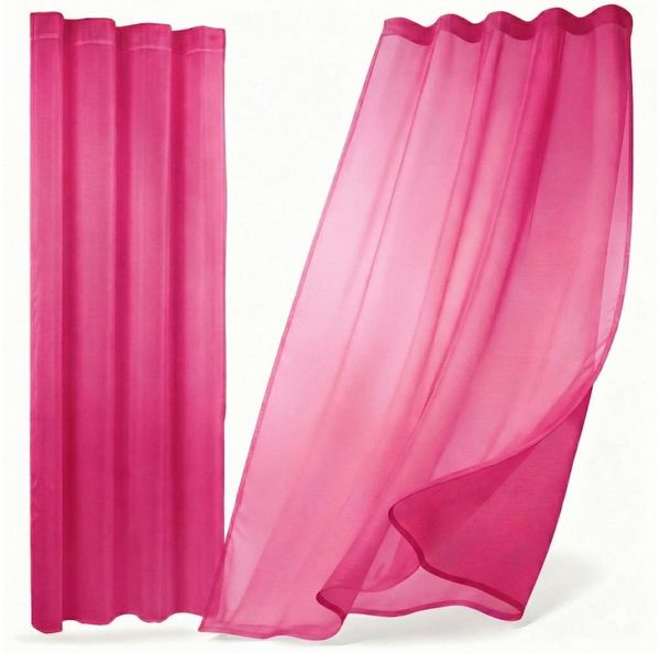 Beautex Gardine transparent Dolly, wählbar mit Kräusel- und Ösen- Aufhängung (1 St), Kräuselband, transparent