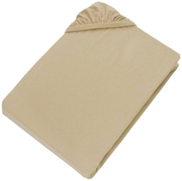 Esprit Spannbettlaken PREMIUM Spannbettlaken, 95% Baumwolle, 5% Elasthan, Gummizug: rundum, (1 Stück), 100 x 200 cm in Beige