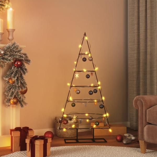 vidaXL Metall-Weihnachtsbaum für Dekorationen Schwarz 125 cm 359590