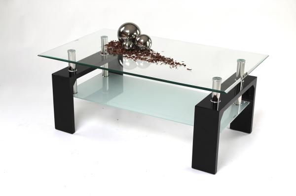 Couchtisch >126/302-05< in Klarglas, Glas - 100x60cm (BxH)