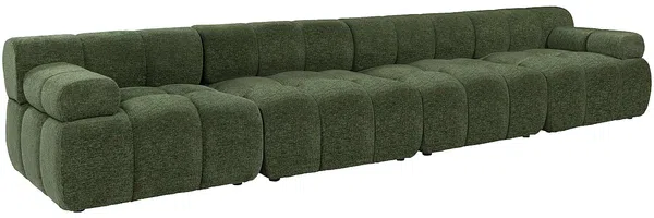 Vente-unique - FACIVIL Sofa Stoff Grün - B 94 cm x H 70 cm x L 376 cm