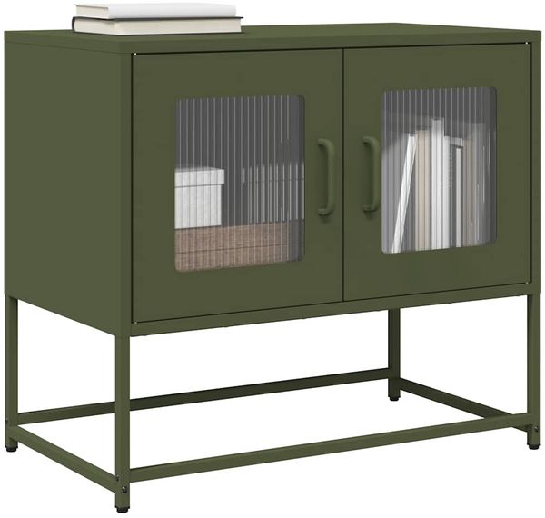 vidaXL TV-Schrank Olivgrün 68x39x60,5 cm Kaltgewalzter Stahl 853336