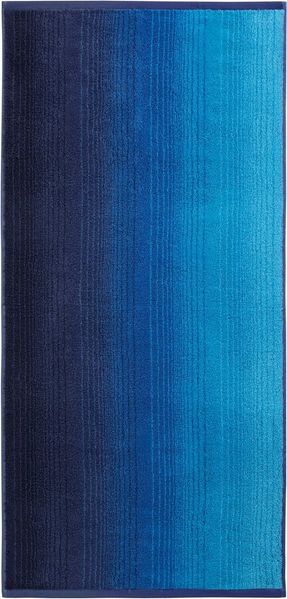 Handtücher Duschtücher - Farbverlauf Design - aus Bio Baumwolle Handtuch Colori, 70x140 cm,blau