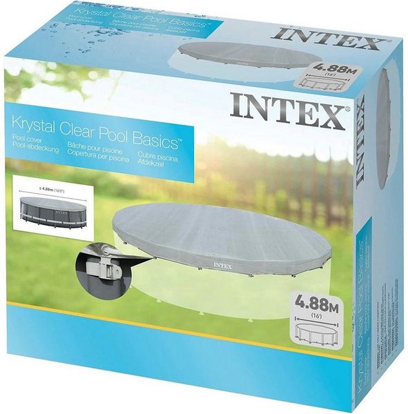 Intex Poolplane Deluxe rund, Polyethylen grau, 488/508 cm Bild 3