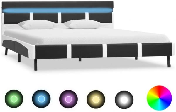 vidaXL Bettgestell mit LED Grau Kunstleder 140×200 cm, Mit Beleuchtung [280309] Bild 10