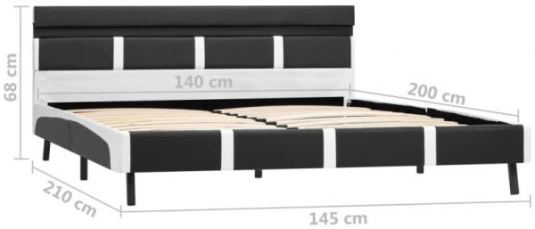 vidaXL Bettgestell mit LED Grau Kunstleder 140×200 cm, Mit Beleuchtung [280309] Bild 18