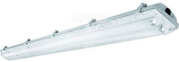 GTV geschützte Leuchte HELIOS-LED 258 BIS 2x58W T8 G13 AC 220-240V 50/60Hz IP65 ABS/PS grau (LD-HEL258B-30)