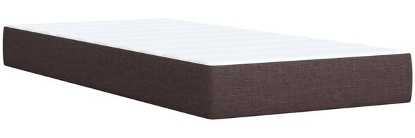 vidaXL Boxspringbett mit Matratze Dunkelbraun 90x190 cm Stoff 3292639 Bild 10