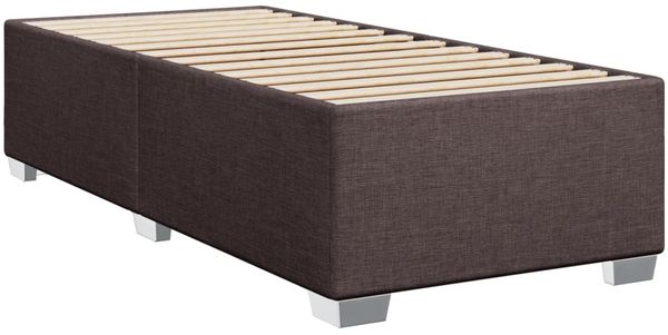 vidaXL Boxspringbett mit Matratze Dunkelbraun 90x190 cm Stoff 3292639 Bild 8