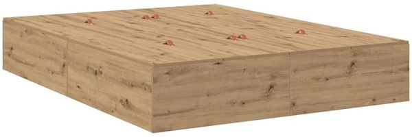 vidaXL Aufbewahrungsbettgestell Artisan-Eiche 150 x 200 cm 3335388 Bild 8