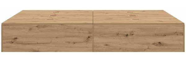 vidaXL Aufbewahrungsbettgestell Artisan-Eiche 150 x 200 cm 3335388 Bild 7