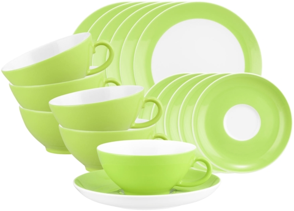Seltmann Weiden Liberty Pure Colors Teeservice 18-teilig - Lime Green