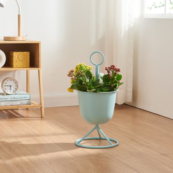 Blumenständer Alphen 1 Topf 48x23cm Hellblau [en. casa]