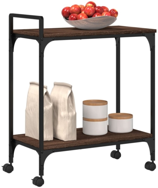 vidaXL Küchenwagen Braun Eichen-Optik 60,5x31x72,5 cm Holzwerkstoff 842370 Bild 11