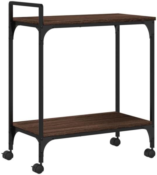 vidaXL Küchenwagen Braun Eichen-Optik 60,5x31x72,5 cm Holzwerkstoff 842370 Bild 6