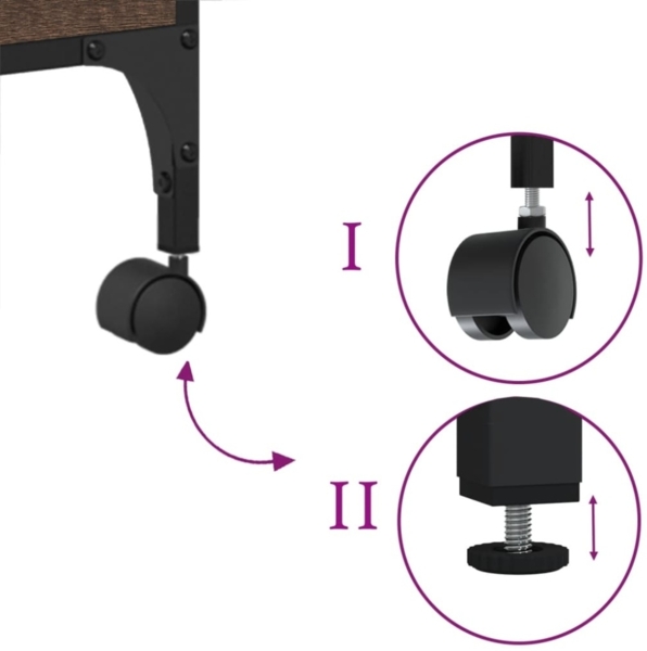 vidaXL Küchenwagen Braun Eichen-Optik 60,5x31x72,5 cm Holzwerkstoff 842370 Bild 7