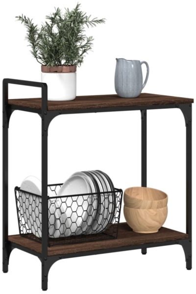 vidaXL Küchenwagen Braun Eichen-Optik 60,5x31x72,5 cm Holzwerkstoff 842370 Bild 9