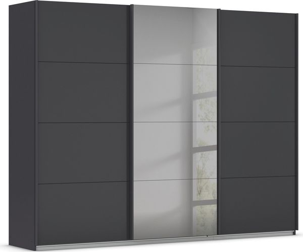 OTTO home Schwebetürenschrank Schlafzimmerschrank BESTSELLER Kleiderschrank Schrank Garderobe FERRIS (In 3 Ausstattungen BASIC/CLASSIC/PREMIUM, in Breiten 271 cm) Mitteltür mit hochwertigem Grauspiegel MADE IN GERMANY