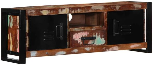 vidaXL TV-Schrank 100x30x35 cm Massivholz Altholz 4013594