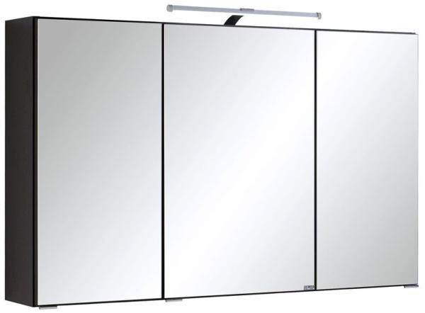 Spiegelschrank mit LED-Beleuchtung 3-trg, COMO-03, grau, B x H x T ca.: 100 x 64 x 20cm