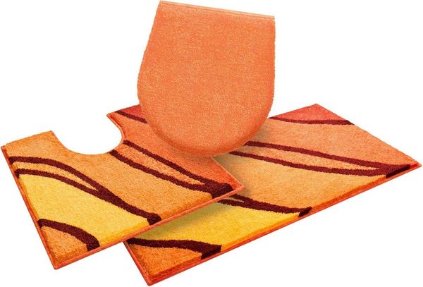 Grund Badematte Belize, Höhe 20 mm, rutschhemmend beschichtet, fußbodenheizungsgeeignet, schnell trocknend, Polyacryl, rechteckig, 3-tlg. Stand-WC Set, weiche Haptik, auch als 3 teiliges Set erhältlich, Made in Europe