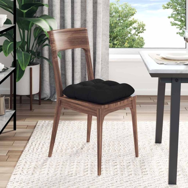 vidaXL Sitzkissen 4 pcs Schwarz 40 x 40 cm Mikrofaserstoff 42015092 Bild 3