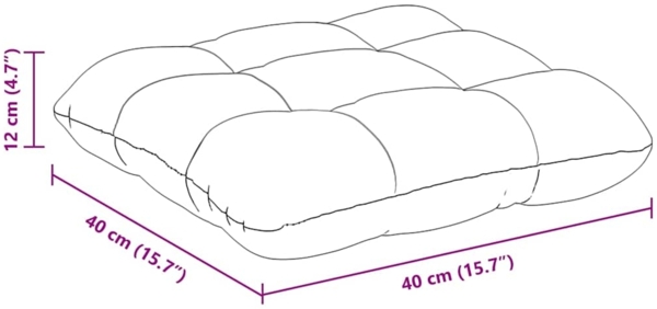 vidaXL Sitzkissen 4 pcs Schwarz 40 x 40 cm Mikrofaserstoff 42015092 Bild 10