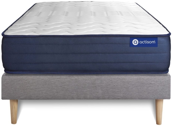 Actimemo life matratze 90x200cm + Bettgestell mit lattenrost - Dicke : 22cm - Memory-schaum - H5