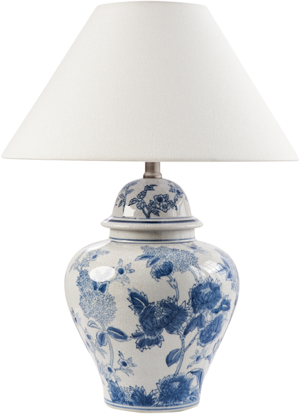 Tischlampe SORRAIA Porzellan Weiß Blau