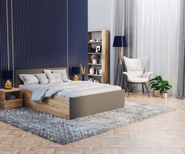 FDM Stauraumbett Bettgestell Bettrahmen Doppelbett 120x200, 140x200, 160x200, 180x200cm (MADE IN EU - Elternbett Doppelbett Gästebett Bett, optional mit Matratze + inklusive Lattenrost), Metallrahmen mit hydraulischer Klappfunktion