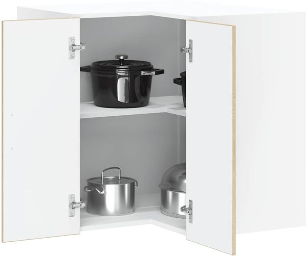 Küchen-Eckhängeschrank, BuffetSchrank Kalmar Sonoma-Eiche Holzwerkstoff