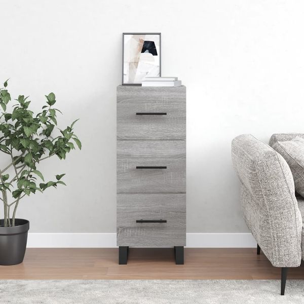 vidaXL Sideboard Grau Sonoma 34,5x34x90 cm Holzwerkstoff 828634