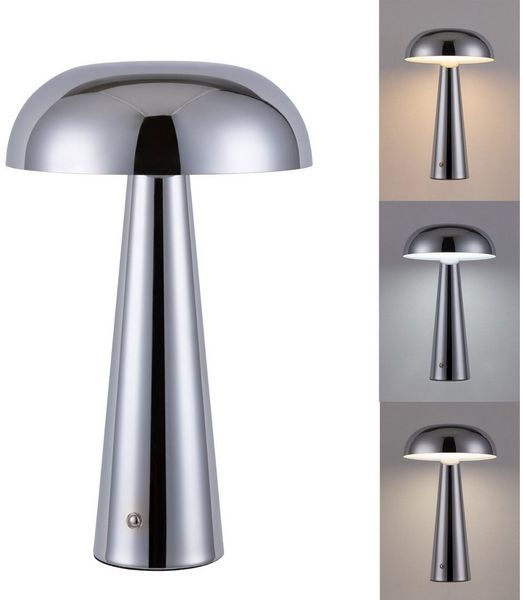 OTTO home LED Tischleuchte Katniss - Akkuleuchte, Dimmer, Dimmfunktion, Ein-/Ausschalter, Farbwechsel, USB-Ladefunktion, mehrere Helligkeitsstufen, LED fest integriert, warmweiß - kaltweiß, Farbwechsel, 2600 mAh Akku, USB-C, Akkulampe, Tischlampe kabellos