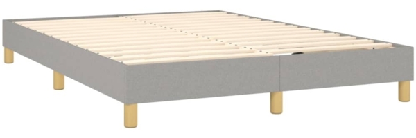 Doppelbett, Polsterbett mit Matratze Stoff Hellgrau 140x200 cm Bild 3