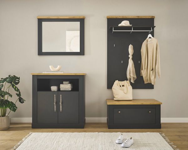 OTTO home Garderoben-Set Westminster, (4-St, Schuhbank, Spiegel, Kommode, Wandpaneel), im romantischen Landhausstil Bild 2