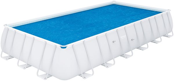 PE-Solarabdeckplane 703 x 336 cm, blau, eckig