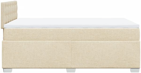 vidaXL Boxspringbett mit Matratze Creme 120x200 cm Stoff 3288174 Bild 11