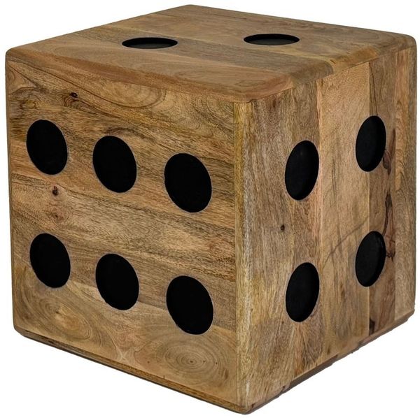 Würfelhocker Mango Massivholz 41x41x41cm Sitzwürfel Beistelltisch Holzhocker Design