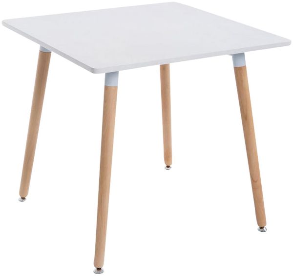 Esstisch CLARA quadratisch - 80 x 80 x 75 cm, Holz, Natura | Küchentisch Esszimmertisch Wohnzimmertisch