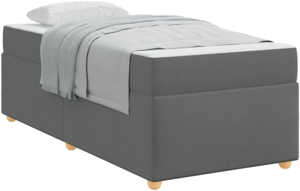 vidaXL Bettrahmen mit Matratze Dunkelgrau 80 x 200 cm Stoff 3399315