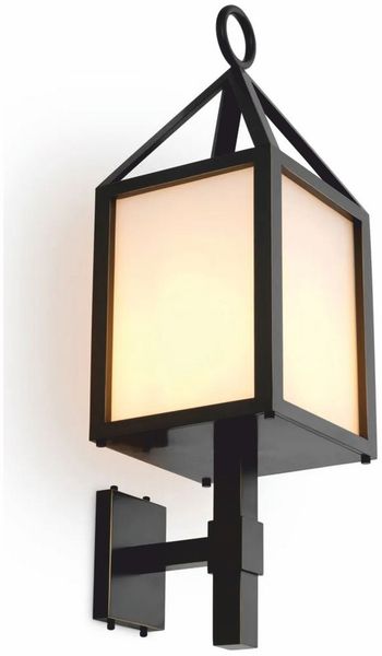 Casa Padrino Luxus Außenwandleuchte Bronze / Weiß H. 86 cm - Luxus Außenbeleuchtung