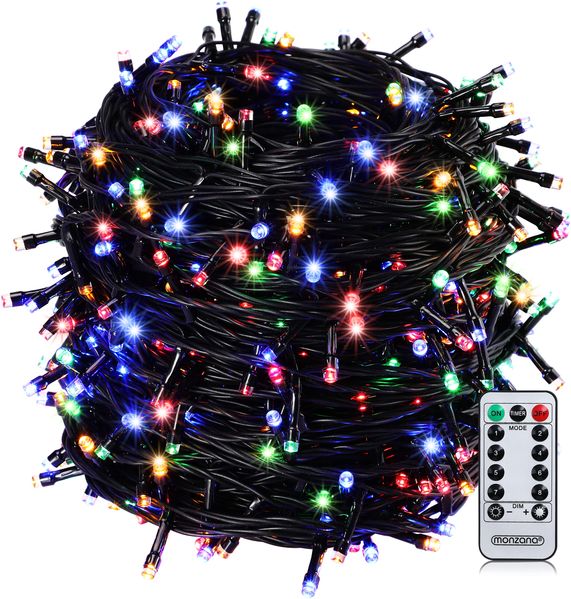 Lichterkette 20m 200 LED bunt Fernbedienung