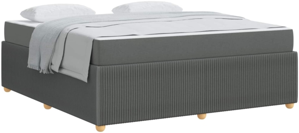 vidaXL Bettrahmen mit Matratze Dunkelgrau 180 x 200 cm Stoff 3398419